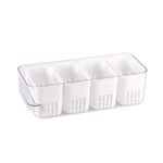 StoreStack Refrigerator Bin +Lid 4 Inserts Clear 368x114x114mm RB13610