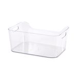 StoreStack Open-Top Pantry Bin with Side Handles Medium Clear RB13611