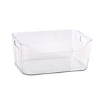 StoreStack Open-Top Pantry Bin with Side Handles Medium Clear RB13611