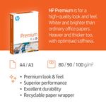 HP Premium Paper A4 100gsm White (Pack of 500) CHPPR100X401