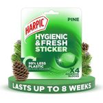 Harpic Hygienic Fresh Sticker Adhesive Toilet Block Pine (Pack of 6) 3275287