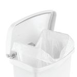 Rubbermaid Slim Jim Pedal Bin 50 Litres White 1883557