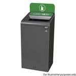 Rubbermaid Configure Container with Glass Recycling Label 87L Green 2154754