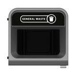 Rubbermaid Configure Container with General Waste Label 87L Black 2154755
