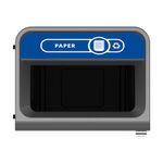 Rubbermaid Configure Container with Paper Recycling Label 125L Blue 2154760