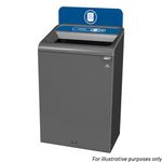 Rubbermaid Configure Container with Paper Recycling Label 125L Blue 2154760