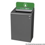 Rubbermaid Configure Container with Glass Recycling Label 125L Green 2154761