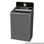 Rubbermaid Configure Container with General Waste Label 125L Black 2154762