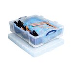 Really Useful 70L Plastic Storage Box 810x620x225mm Clear 70C