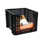 Really Useful Open Fronted Crate 35 Litre Black 35OFC-BK