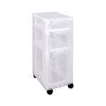 Really Useful Slimline 3 Drawer Storage Tower Clear ST3.5x6x11.5C