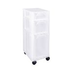 Really Useful Slimline 3 Drawer Storage Tower Clear ST3.5x6x11.5C
