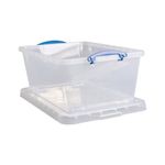 Really Useful Wheeled Box 63.5 Litre Clear Pack of 3 63.5CWB-PK3