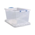 Really Useful Wheeled Box 83.5 Litre Clear Pack of 3 83.5CWB-PK3