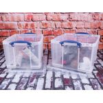 Really Useful 35L Plastic Storage Box With Lid W480xD390xH310mm Clear 35C