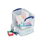 Really Useful 3L Plastic Storage Box with Lid 245x180x160mm Clear 3C