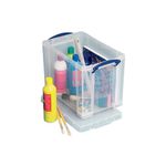 Really Useful 19L Plastic Storage Box With Lid W375xD255xH290mm Clear RUP80213