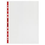 Rexel Quality Pocket A4 Red Spine Left Opening Embossed (Pack of 25) 12253