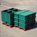 VFM Green 64 Litre Plastic Container With Lid 306598