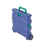 Folding Container Trolley with Lid Blue /Green 379531