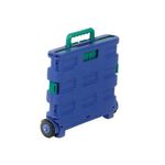 Folding Container Trolley with Lid Blue /Green 379531