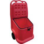 Mobile Salt and Grit Bin Kit Red 75L with De-icing Salt 418885