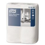 Tork Extra Absorbent Kitchen Roll 2-Ply White (Pack of 24) 120269