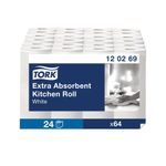 Tork Extra Absorbent Kitchen Roll 2-Ply White (Pack of 24) 120269