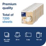 Tork Extra Soft Conventional Toilet Roll Premium 2-Ply 200 Sheets Per Roll 9x4 (Pack of 36) 101409