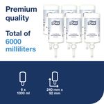 Tork Extra Mild Liquid Soap Refill S1 Non Perfumed 1 Litre (Pack of 6) 420701