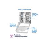 Tork OptiServe Coreless 4-Roll Toilet Roll Dispenser White 558051
