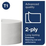 Tork T1 Jumbo Toilet Paper Roll Advanced 2-Ply White 1700 Sheets (Pack of 6) 110246