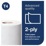 Tork T4 Conventional Toilet Paper Roll Advanced 2-Ply White 320 Sheets (Pack of 36) 100320