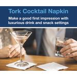 Tork Cocktail Napkins 2-Ply White (Pack of 200) 477534