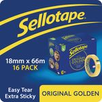 Sellotape Original Golden Tape 18mmx66m (16 Pack) 1443252