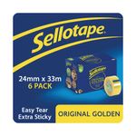 Sellotape Original Golden Tape 24mmx33m Pack of 6 1443254