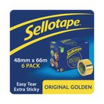 Sellotape Original Golden Tape 48mmx66m Pack of 6 1443304