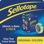 Sellotape Original Golden Tape 24mmx66m (Pack of 6) 1443306