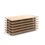 Rectangular folding leg table with black legs and straight foot rails 1200mm x 800mm - white