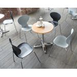 Sienna one piece shell chair with chrome legs (pack of 4) - grey