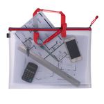 Snopake EVA Mesh High Capacity Project Zippa Bag A3 480x350mm Red 15876