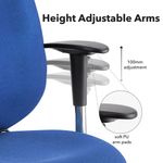 Sofia adjustable lumbar operators chair - charcoal