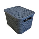Strata Medium Urban Store Basket with Lid 14L Charcoal Grey XW123-CHA-VW