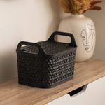 Strata Small Urban Store Basket with Lid 4L Charcoal Grey XW122-CHA-VW