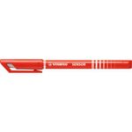 Stabilo Sensor Cushion Tip Fineliner Pen Red (Pack of 10) 189/40