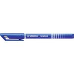 Stabilo Sensor Cushion Tip Fineliner Pen Blue (Pack of 10) 189/41