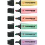 Stabilo Boss Original Highlighter Assorted Pastel Pack of 6 70/6-2