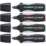 Stabilo Green Boss Highlighter Assorted Pastel (Pack of 4) 1523155