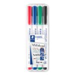 Staedtler Lumocolor 351 Drywipe Marker Assorted (Pack of 4) 351 WP4