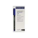Staedtler Lumocolor Permanent Universal Pen Fine 0.6mm Blue Pack of 10 318-3